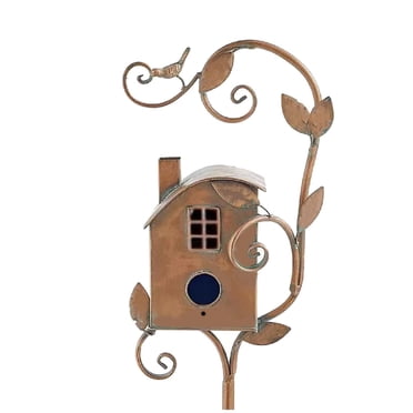 CEHVOM Metal Bird House With Poles Outdoor Metal Bird House Stake Bird House For Patio Backyard Patio Outdoor Garden Decoration Clearance