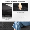 thumbnail image 4 of Outsunny Patio Furniture w/ Mid-Table PE Rattan Loveseat w/ Cushion, Black, 4 of 7