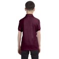 thumbnail image 2 of Hanes Cotton-Blend Kids` Jersey Polo, S, Maroon, 2 of 2