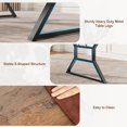 thumbnail image 4 of 71 Inch Industrial Dining Table for 6-8 People, Rectangular Kitchen Table with Engineered Wood Top and Geometric Metal Legs, Farmhouse Table for Dining Room, Kitchen,, 4 of 8