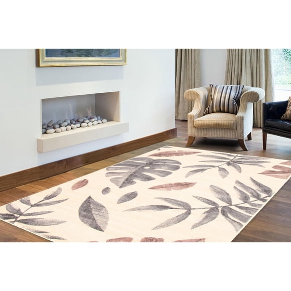 ECARPET Floral Area Rug for Living Room, Bedroom, Nursery, Kids Room, Presly Collection