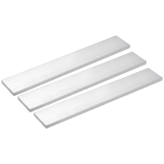 Unique Bargains Square Aluminum Flat Bar, 3 Pack 5/16' Thickness 2' Width 12' Length