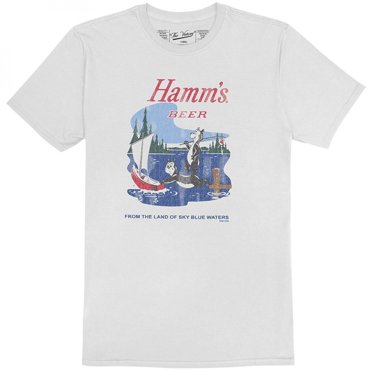Hamm's Beer Bears at the Lake Retro Style T-Shirt-Medium