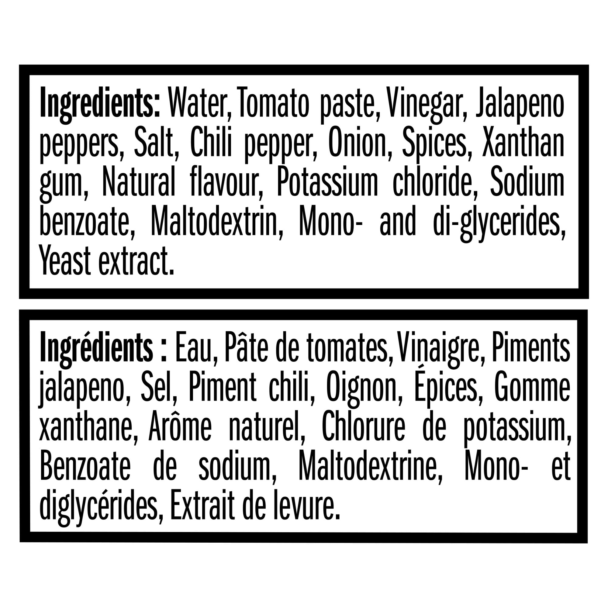 Sauce Piquante, Bouteille