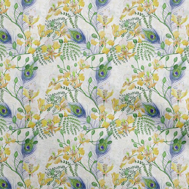 oneOone Cotton Poplin Twill Lime Green Fabric Florals Craft Projects Decor Fabric Printed By The Yard 56 Inch Wide
