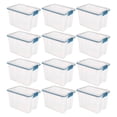 thumbnail image 1 of Sterilite Grand Bac de Rangement 20 Qt avec Couvercles à Loquet, (Lot de 12), 1 of 4