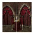 thumbnail image 3 of GUOOL Rideaux Occultants Rouges pour Porte et Fenêtre - Draperie Assombrissante à Impression 3D - 2 Panneaux Rideau Rouge pour Porte, 3 of 8