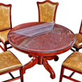 thumbnail image 1 of Clear Round Table Protector Round Furniture Protector Circle Clear Plastic Round Tablecloth Vinyl Waterproof Wipeable PVC for Round Dining Table Top Cover Desk Mat Pad 60" 60 Inch, 1 of 4