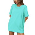 thumbnail image 1 of fheaev Summer Oversized T-Shirts For Womens Top Loose Half Sleeve Polluer Tees Crew Neck Color Block Plus Size Tunic Tops Gym Workout Top, 1 of 9