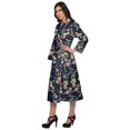thumbnail image 2 of Moomaya Printed Long Robe With Pockets Cotton Bride Getting Ready Dress, 2 of 6
