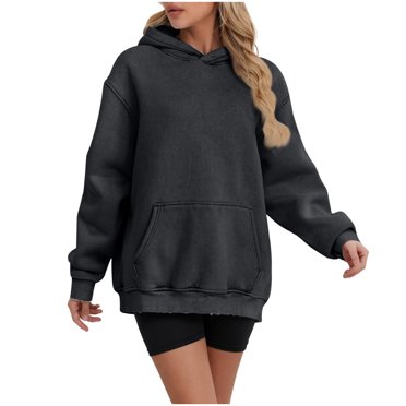 Timegard Oversized Sweatshirt for Women Hooded Athletic Casual Pullover Tops Sport Workout Top with Pocket