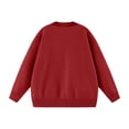 thumbnail image 4 of Lenpel Chandails Surdimensionnés pour Femmes, Décontractés, à Manches Longues, Col Rond, Imprimé de Cœurs, Chandails Grande Taille, Chandail Ample à Enfiler, Hauts (Rouge, 3X-Grand), 4 of 6