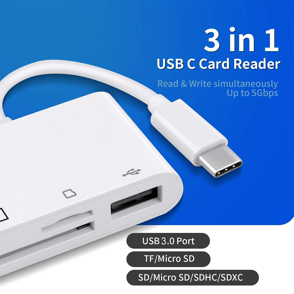 Lecteur De Carte Usb 3.0 Vers Micro Sd Sdxc Tf Avec Adaptateur Micro