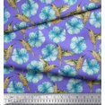thumbnail image 2 of Soimoi Poly Georgette Fabric Hummingbird & Floral Printed Craft Fabric by the Yard 42 Inch Wide, 2 of 3