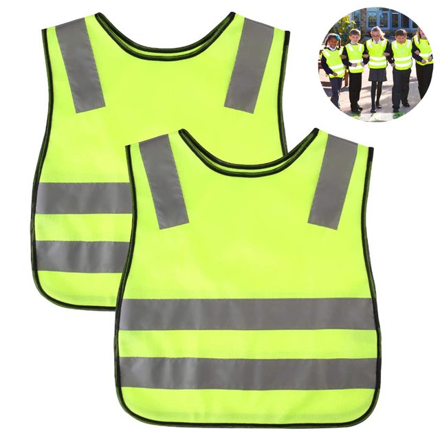 2 Pieces Reflective Kids Safety Vest Visibility Vest for Boys Girls