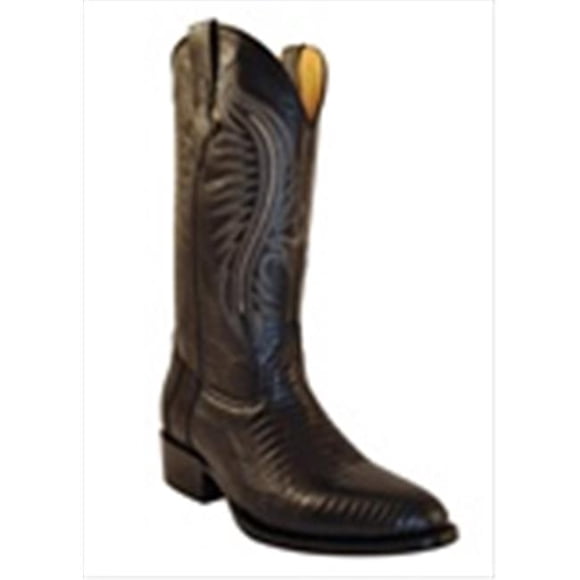 Ferrini 1111104110D Mens Genuine Teju Lizard Round Toe Boots, Black, 11D
