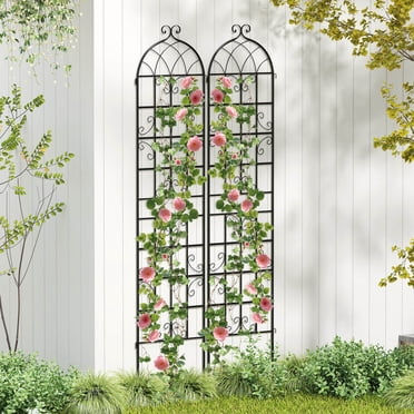 Costway 2 Pack 86" x 20" Metal Garden Trellis, Heavy-Duty Plant Support for Vegetable