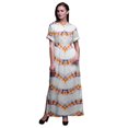 thumbnail image 1 of Bimba Robe Longue d'Été en Rayonne Shibori à Imprimé Teinture sur Nœuds, Manches Kimono, Fente, X-Grand, 1 of 6