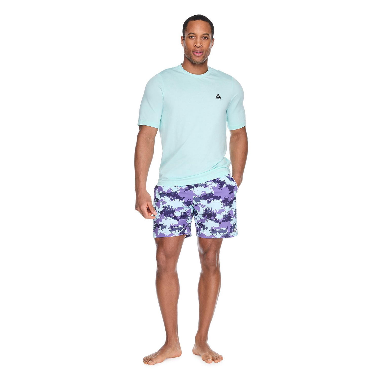 Short de bain imprimé Reebok pour hommes