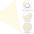 thumbnail image 4 of Yescom 25Ft Triangle Sun Shade Sail Canopy 97% UV Block Commercial Carpark Pool Camping Playground Outdoor Off White, 4 of 10
