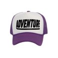 thumbnail image 1 of Men's Adventure Hat Outdoor Trucker Cap, White/Purple, 1 of 2