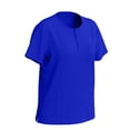 thumbnail image 4 of Sentmoon Plus Size Two Piece Sets for Women Short Sleeve Crew Neck Tops Women's Solid Color Pocket With Elastic Drawstring Waist Long Pants Dry Cleaning Hand Clothes Nurse Clothes Set Suit, 4 of 8