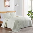 thumbnail image 2 of Peace Nest Premium Damask Pattern Reversible Coverlet Set 100% Soft Microfiber Fabric, Ivory, Full/Queen Size, 2 of 5