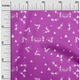 thumbnail image 2 of oneOone Georgette Viscose Fuschia Pink Fabric Asian Floral Block Craft Projects Decor Fabric Printed By The Yard 42 Inch Wide, 2 of 4