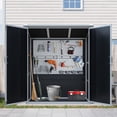 thumbnail image 2 of 5x3ft Black Outdoor Storage Shed - Weatherproof Resin Patio Cabinet for Tools, Cushions & Bike Storage - Lockable - Durable & Easy Assembly, 2 of 8