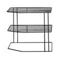 thumbnail image 1 of Corner Cabinet Organizer Corner Stackable Organizer Shelf Corner Dish Shelf  Black, 1 of 7