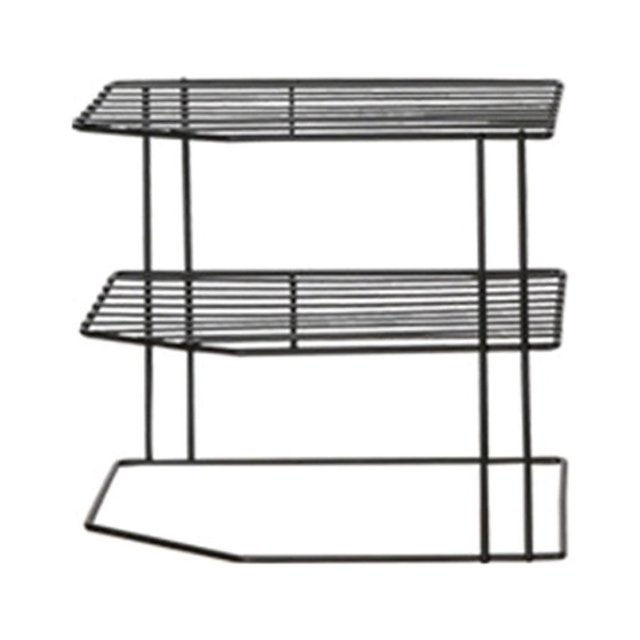 Corner Cabinet Organizer Corner Stackable Organizer Shelf Corner Dish Shelf Black