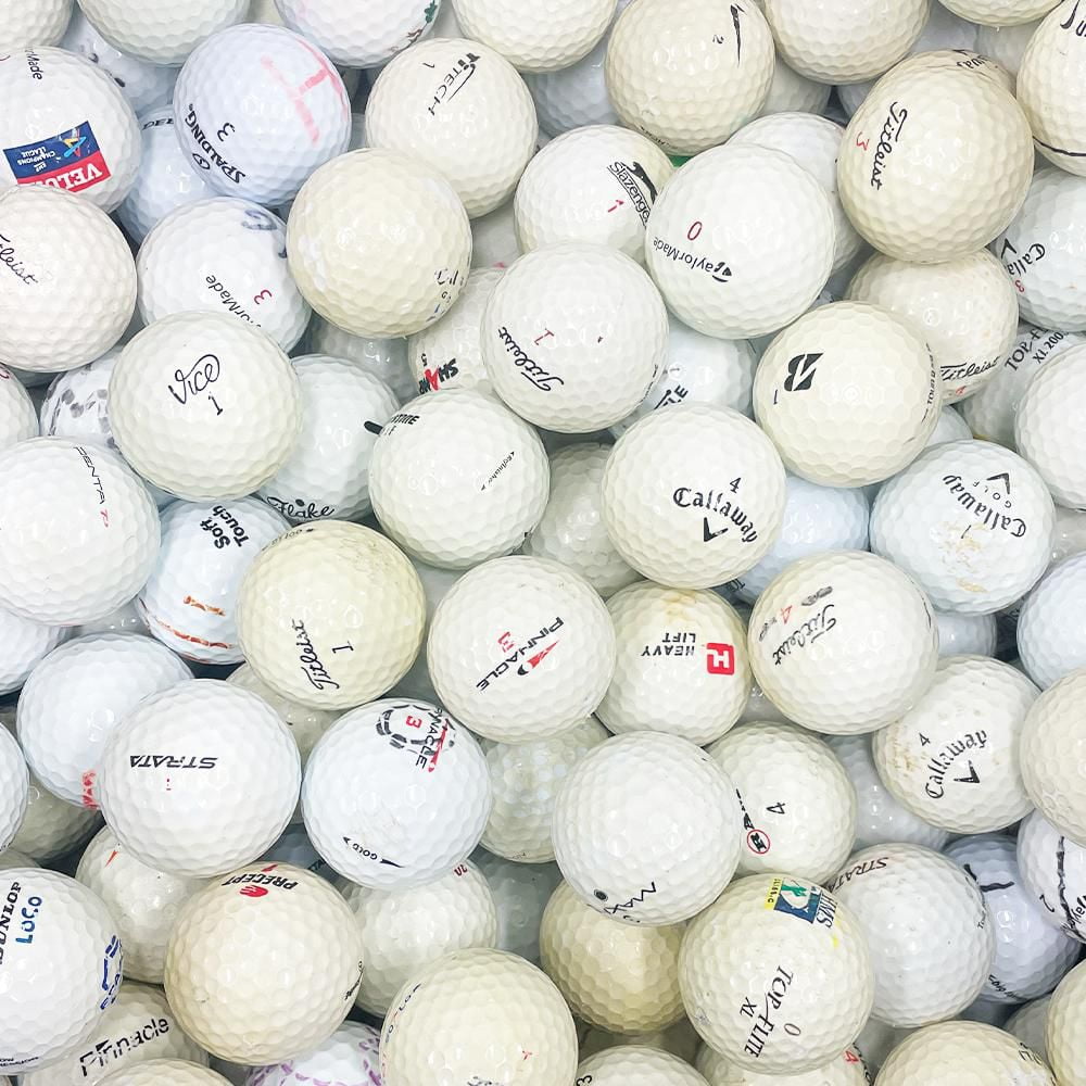 Mulligan - 60 balles de golf récupérées Balles  C, Blanc