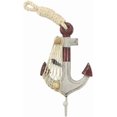 thumbnail image 2 of Hampton Nautical 7" Anchor Decoration Wooden Rustic Decorative Red & White Anchor with Hook, 2 of 5