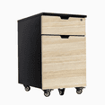 thumbnail image 1 of Desky Wooden Minimal Filing Cabinet - Black / Classic Oak Laminate, 1 of 10