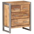 thumbnail image 1 of vidaXL Sideboard 60x35x70 cm Rough Mango Wood 1 Shelf, 1 of 4