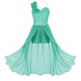 thumbnail image 1 of RUNQHUI Robe Princesse à Volants pour Enfants Filles Combinaison Robe en Tulle à Fleurs Broderie Robe en Mousseline Vert Menthe 6, 1 of 7