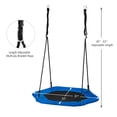 thumbnail image 2 of Gymax Balançoire Hexagonale Portative pour Enfants, Ensemble de Jeu 37 Pieds' avec Hauteur Réglable, Bleu, 2 of 10