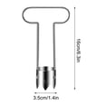 thumbnail image 3 of Stainless Steel Fruit Corer 16Cm T-Shaped Handle Vegetable Core Remover, Serrated Edges Kitchen Tool for Pear Pepper Seeding, 3 of 8