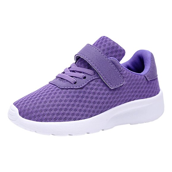 dmqupv Casual Sneakers Toddler Girls' Mesh Casual Shoes For Children Lace Up Soft Sole Pointed Toe Lightweight Sports Shoes Purple,Size for US 12.5