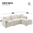 thumbnail image 2 of Noble House Chenille Modular Sectional Sofa with Deep and Wide Seat, 2 of 9