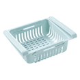 thumbnail image 2 of Oleegame 2PC Spoon And Lid Rest 2 Pack Fridge Storage Containers Retractable Space Refrigerator Drawer Organizer Kitchen Drain Basket Storage Rack Blue, 2 of 4