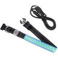 thumbnail image 1 of Dog  Collars, USB Charging Cable Lightweight Adjustable Size Pet LED Collar Carved PU Leather  For Daily Night Use Blue PU Leather, 1 of 8