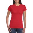 thumbnail image 3 of T-Shirt de Protection Solaire à Manches Courtes pour Femmes, Ajusté, Yoga, Course, Gym, Entraînement, Basique en Coton, Col Rond, Longueur Tunique, Rouge TTG, 3 of 3