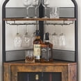 thumbnail image 3 of EDTara Corner Wine Cabinet with Removable Wine Rack, Wine Bar Cabinet with Barn Door and Adjustable Shelves, Industrial Wine Cabinet for Dining Room, Living Room,Kitchen, 3 of 9