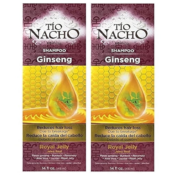 2x Tio Nacho GINSENG Shampoo Royal Jelly Reduce Hair Loss/La Caida Del Cabello
