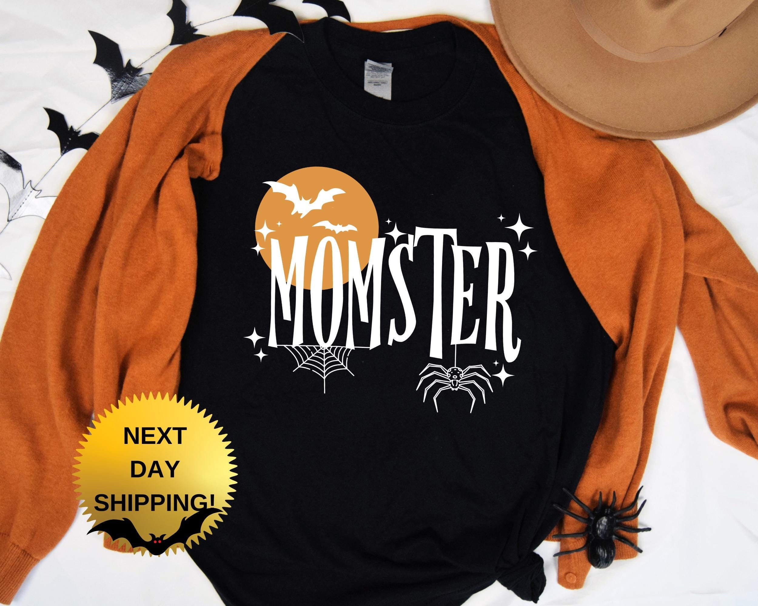 BAYCREWS Momster Halloween Shirt: Funny Mom Halloween Costume