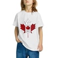 thumbnail image 5 of T-shirt Doux à Manches Courtes Décontracté pour Tout-Petit HVOBBTY, T-shirt Mode à Col Rond à Manches Courtes pour Garçons Tout-Petits avec Imprimé de Feuilles d'Érable, Blanc, 9 Ans, 5 of 5