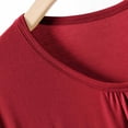 thumbnail image 4 of Yuyuzo Hauts de Pyjama pour Femmes Grande Taille, Chandails à Manches Cap, Col Ras du Cou, Haut Plissé de Base Superposé, Doux et Confortable, Tenue de Détente, 4 of 4