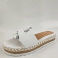 thumbnail image 3 of Mikilon Women Bowknot Beach Summer Slippers Platform Slope Heels Plus Size Shoes, 3 of 7