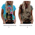 thumbnail image 3 of Qualitchoice T-Shirt Blouse Peinture à l'Huile pour Femmes Col Rond Chemise Amusante Hauts d'Été Mode Vêtements Chandail Décontracté Col Rond OFSAS-00529 S, 3 of 5